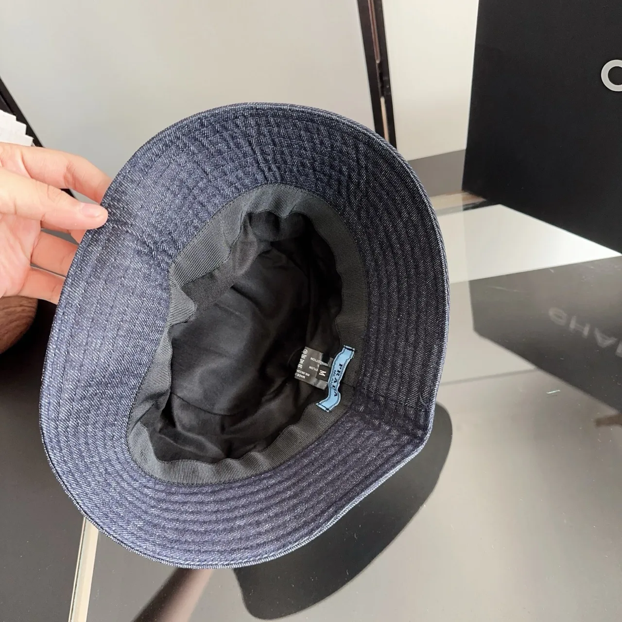 Prada Bucket Hat in Blue · view 8