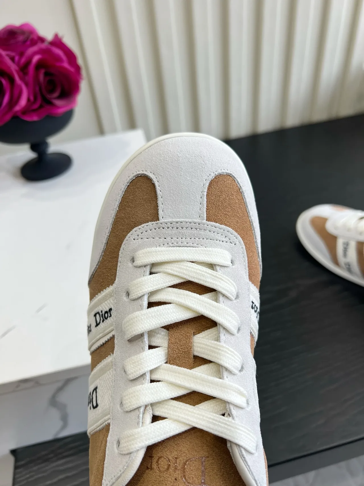Dior Cowhide Wool Sneakers in White · view 7