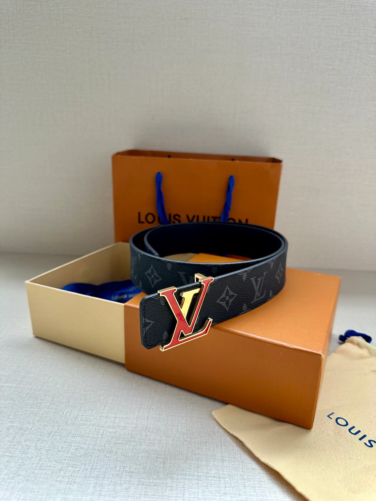 Louis Vuitton Canvas Belt in Black · view 5