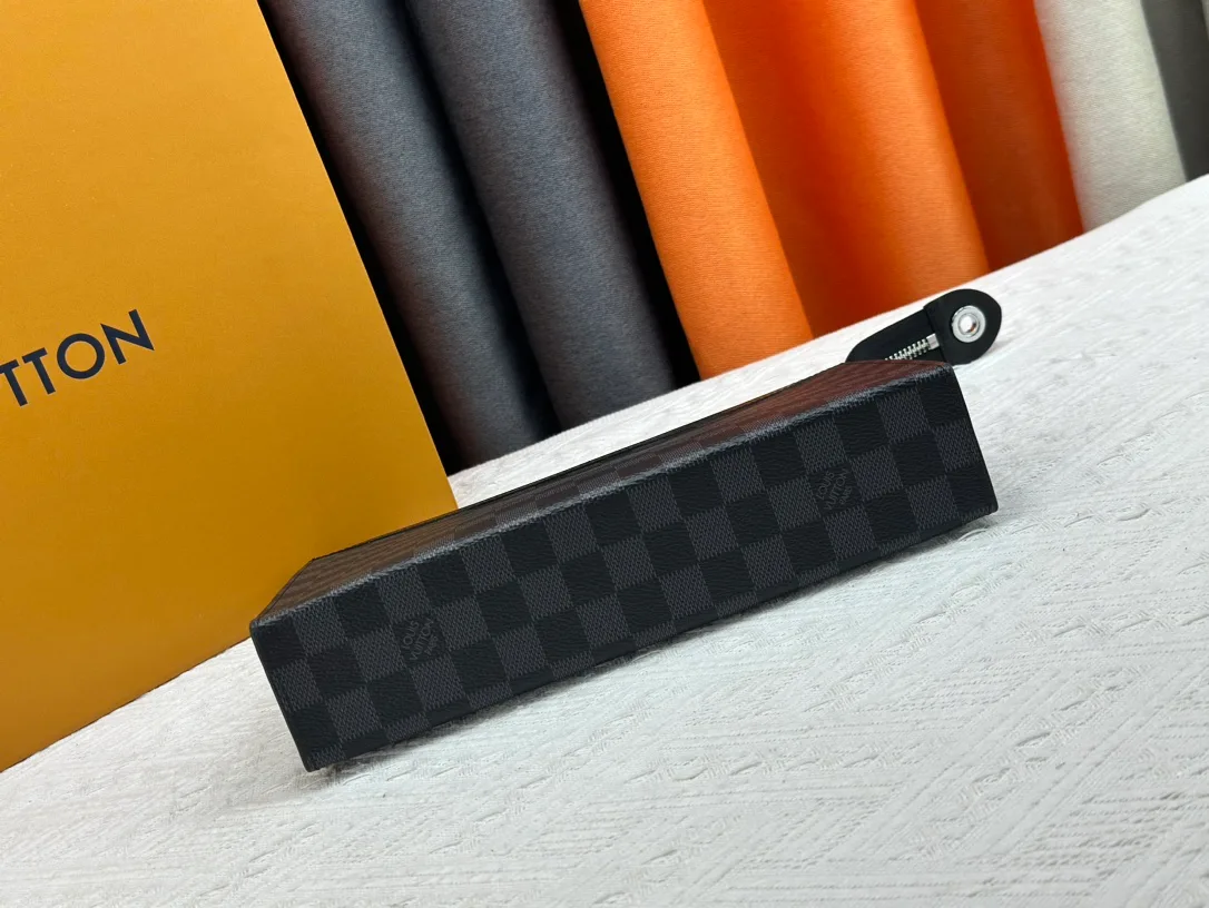 Louis Vuitton Canvas Clutch in Grey · view 4