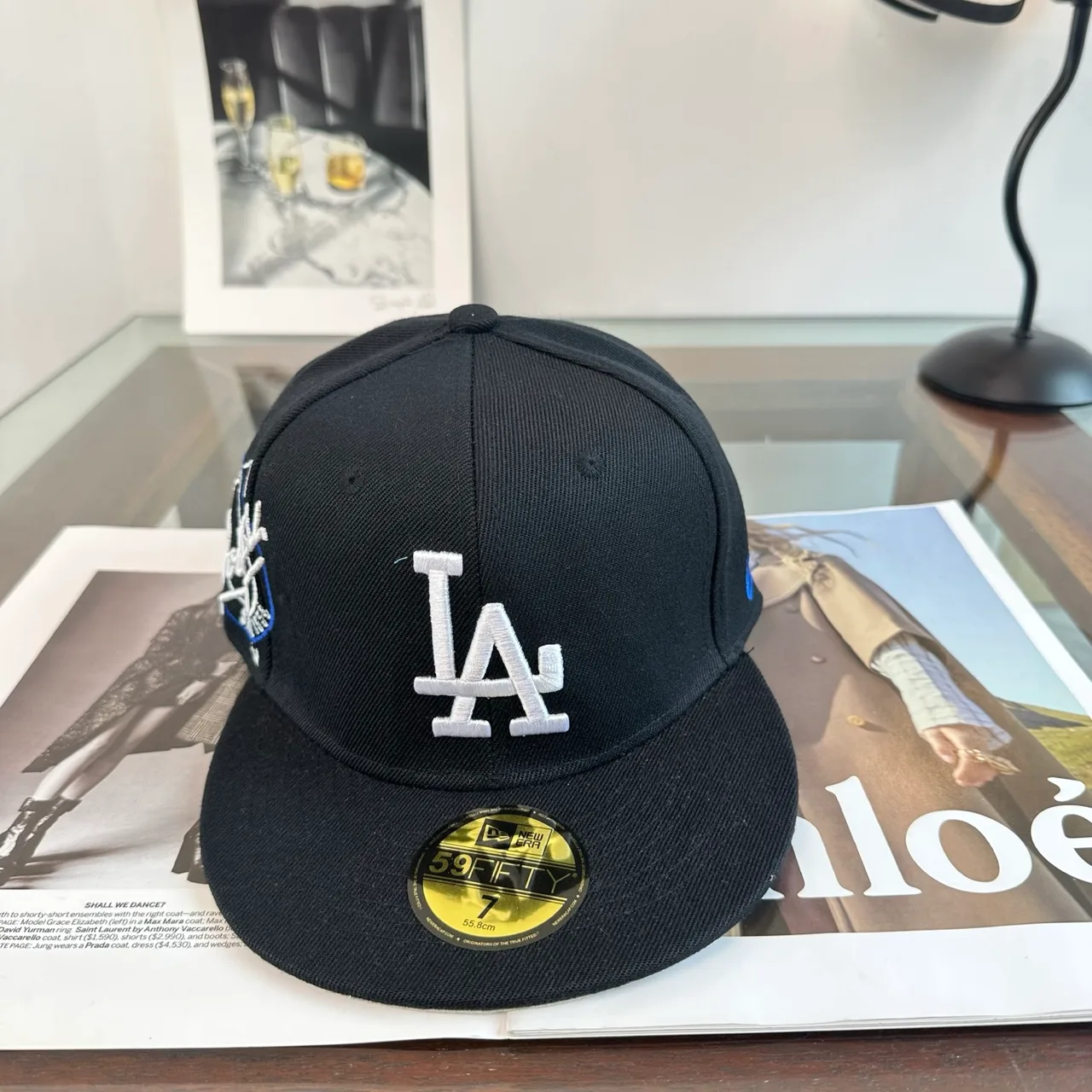 New Era Baseball Cap in Black & Red & Blue & Yellow & Cream · view 1