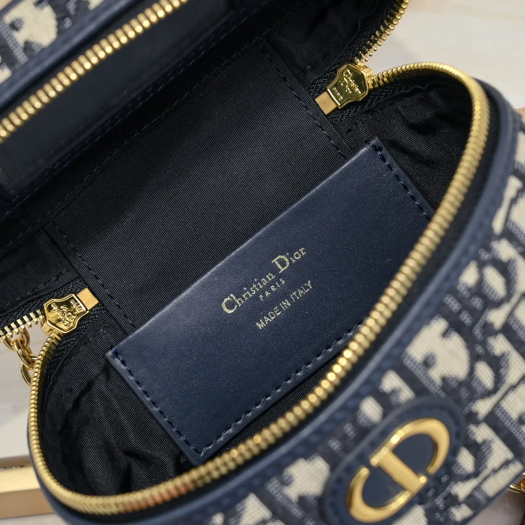 Dior Monogram Zip Vanity Case in Blue · view 8