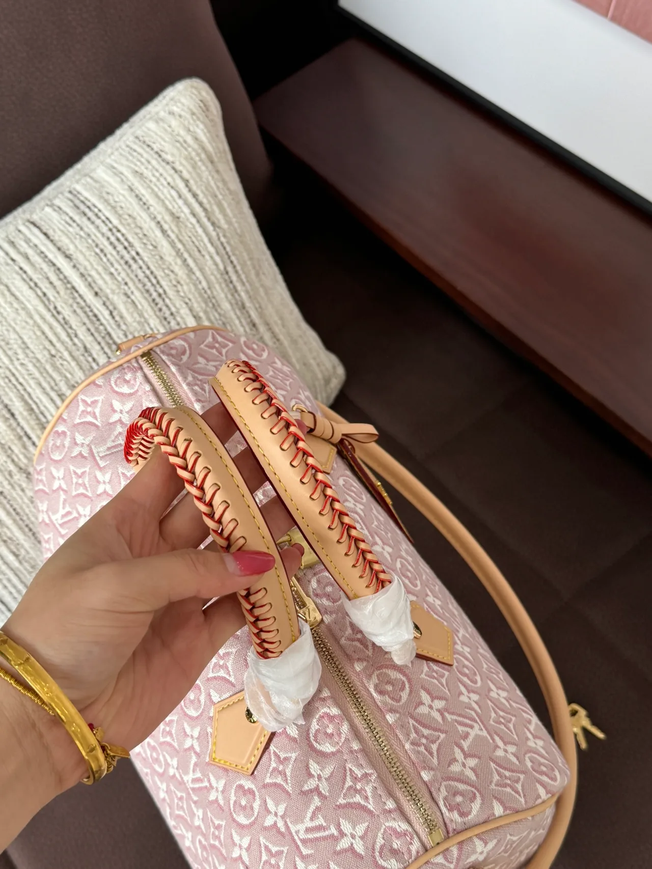 Louis Vuitton Quilted Top-Handle Bag in Pink · view 6