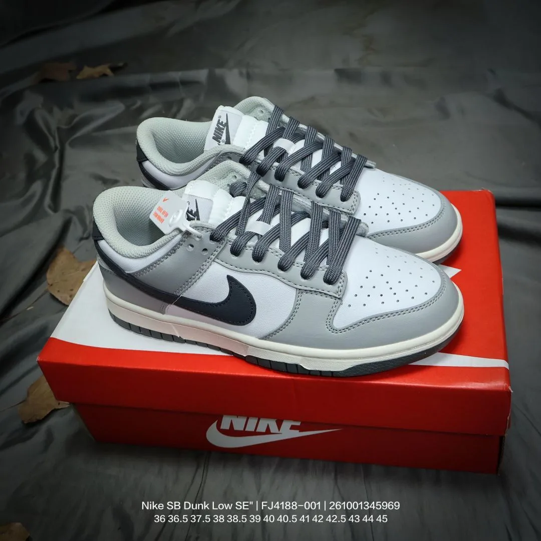 Nike Low-Top Sneakers in White & Burgundy & Beige & Grey & Green & Black · view 4