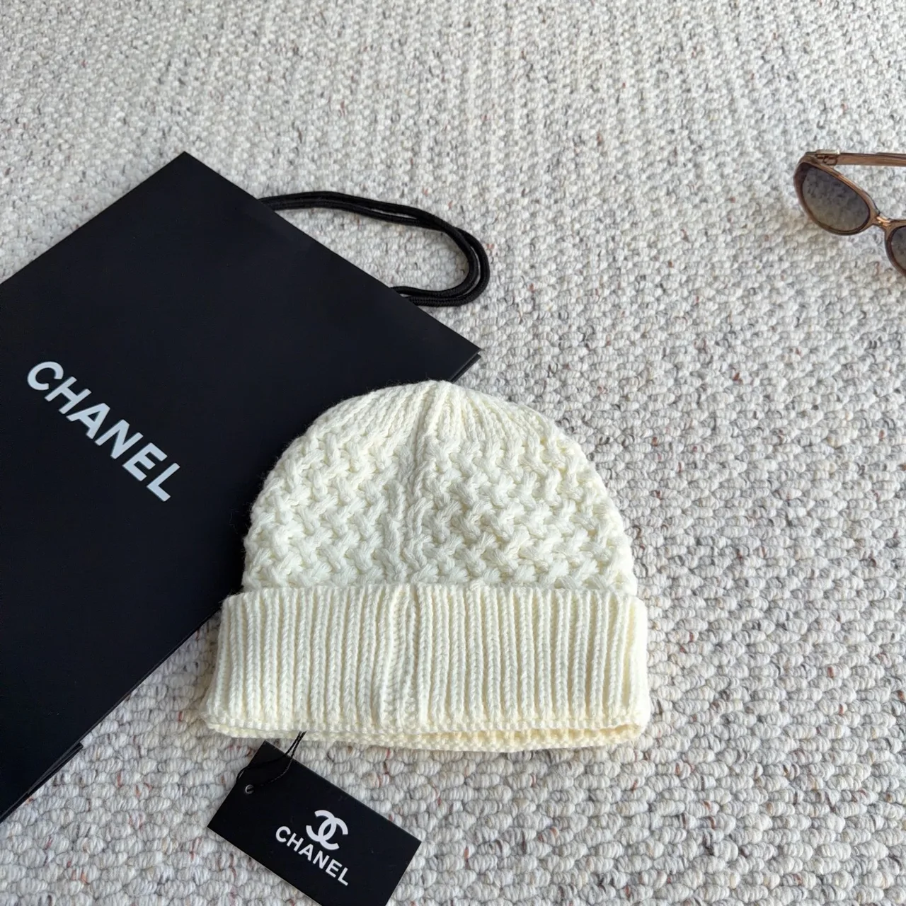 Chanel Beanie in White · view 2
