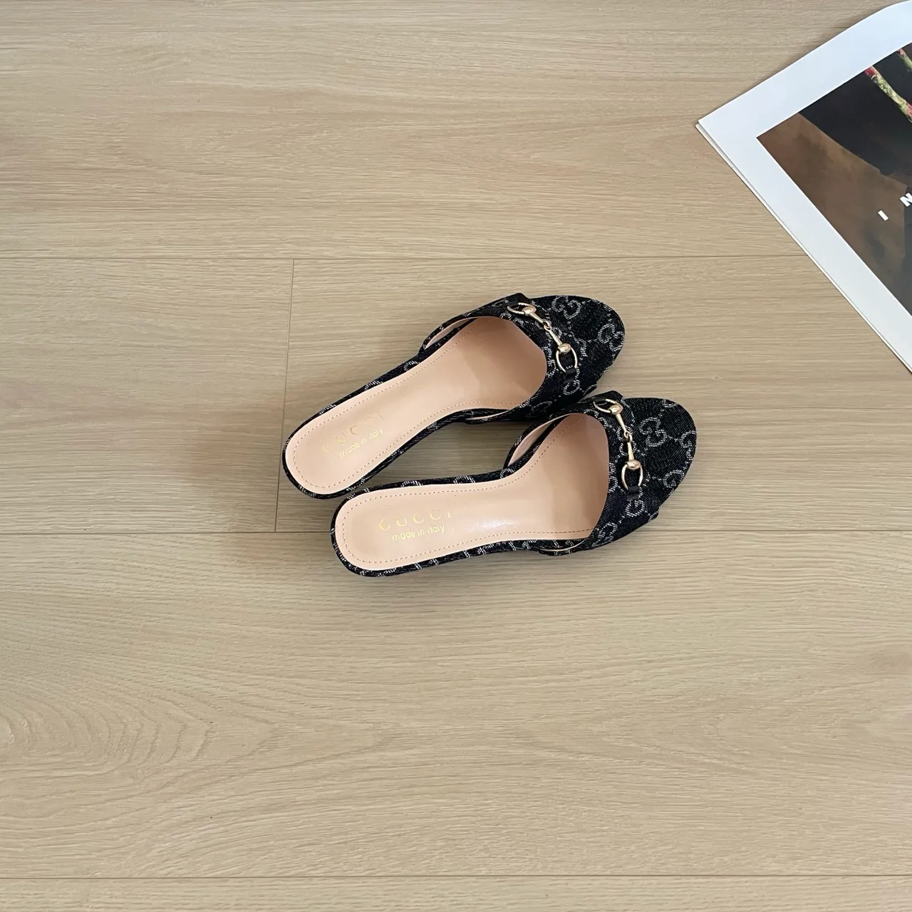 Gucci Canvas Mules in Black · view 5