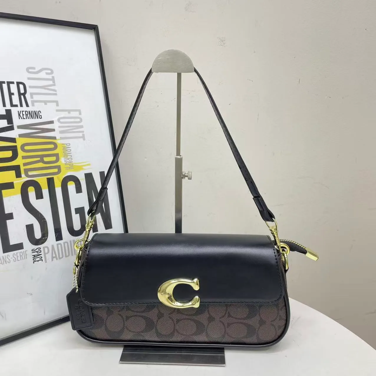 Coach 96000 Shoulder Bag in Brown & Beige & Black & Pink & White · view 1