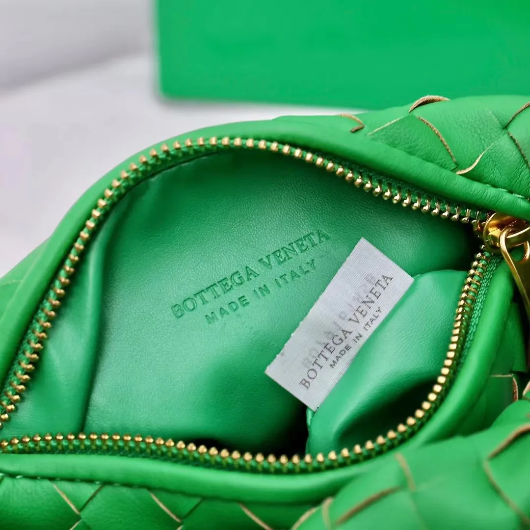 Bottega Veneta Sheepskin Woven Hobo Bag in Green · view 8