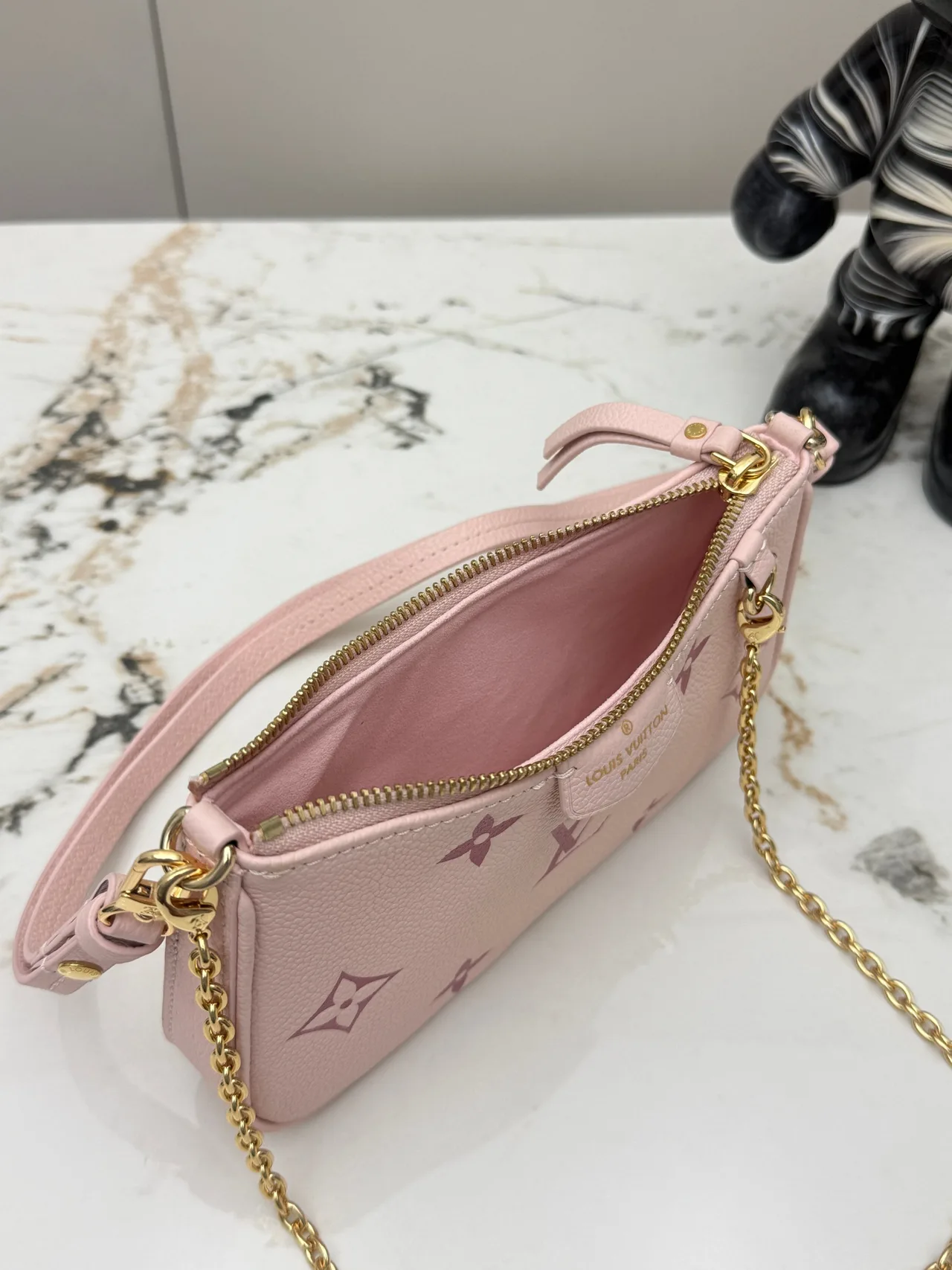 Louis Vuitton Leather Monogram Crossbody Bag in Pink · view 8