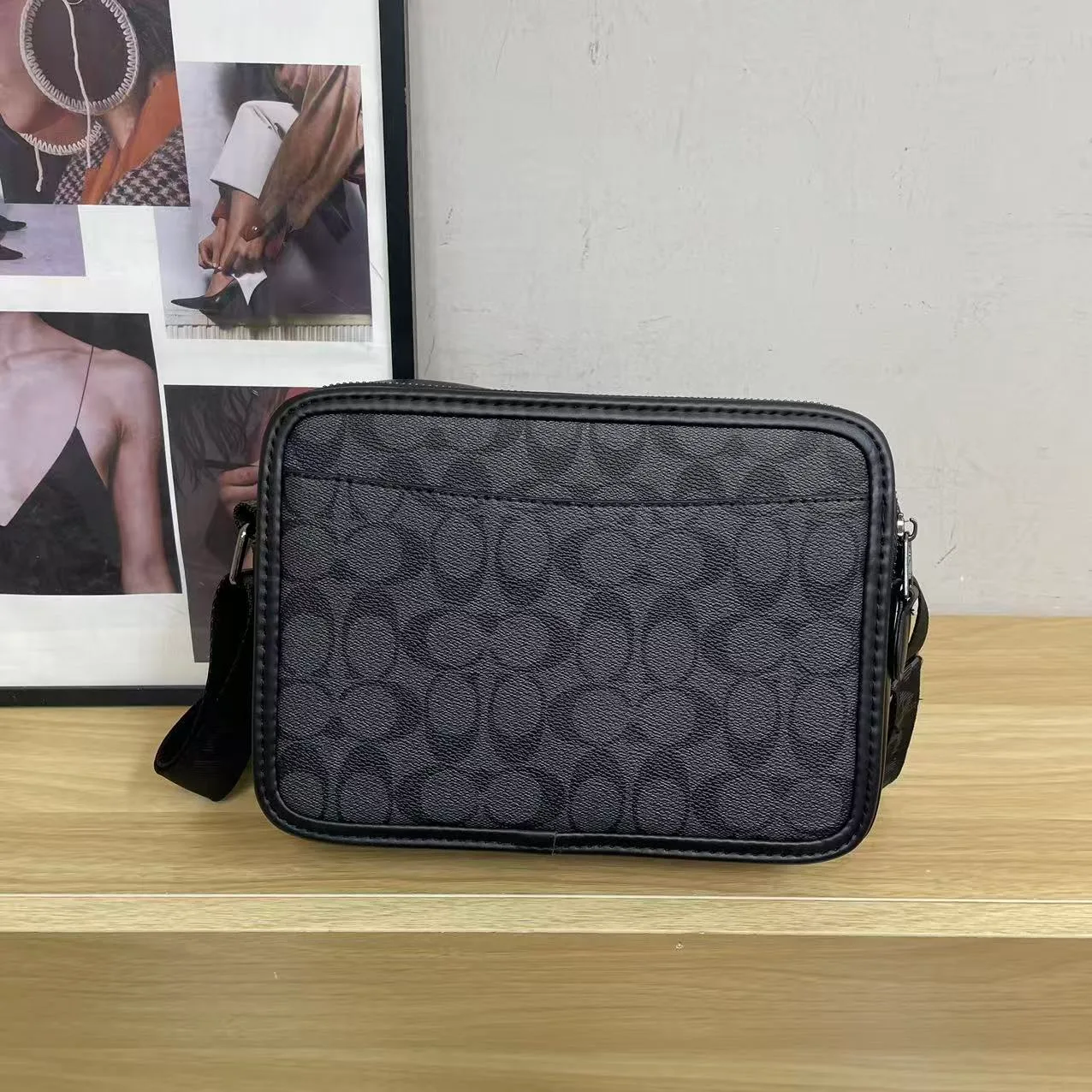 Coach 95032 Camera Bag in Beige & Grey & Black · view 4