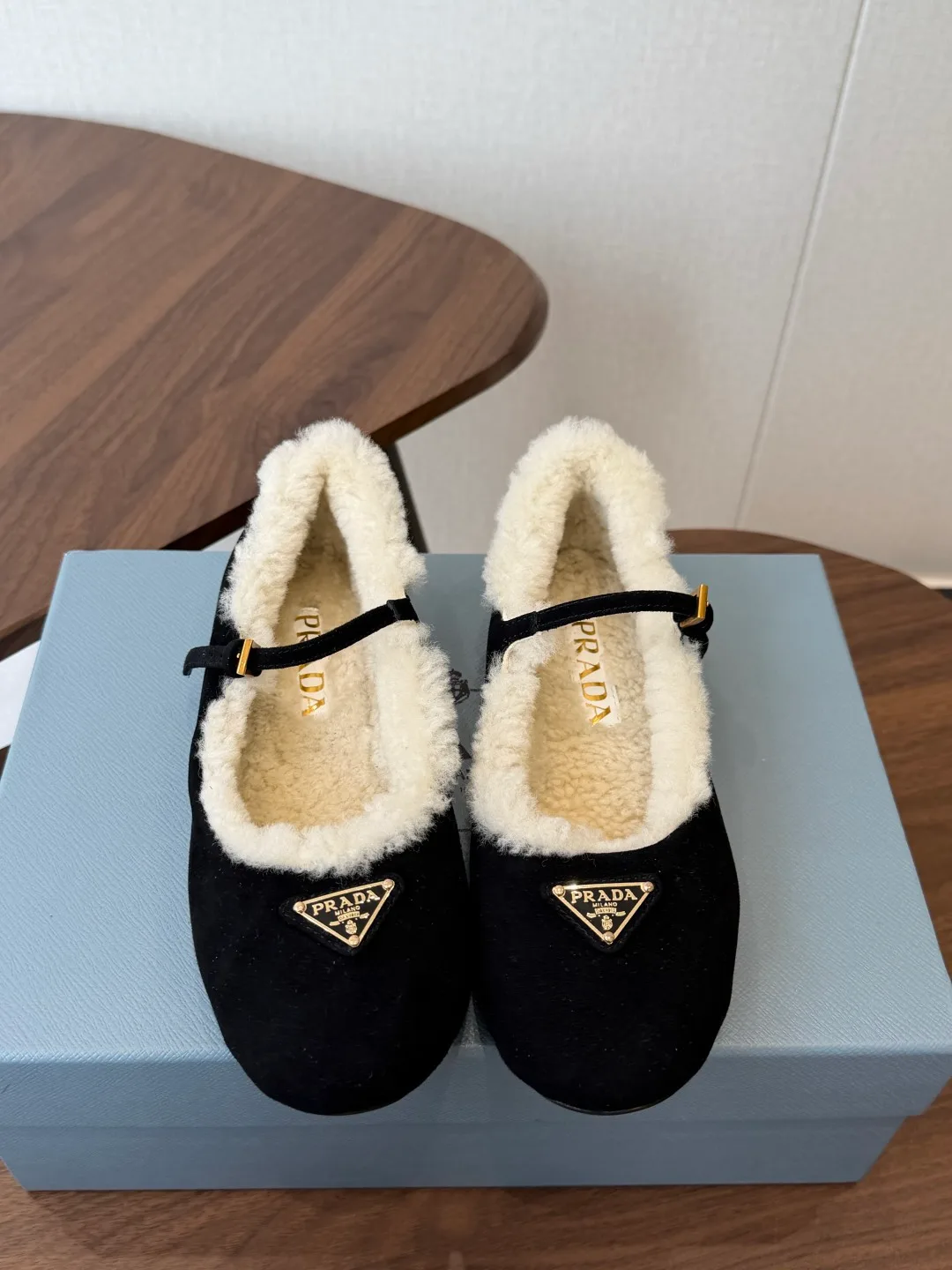 Prada Buckle Mary Jane Shoes in Black · view 1