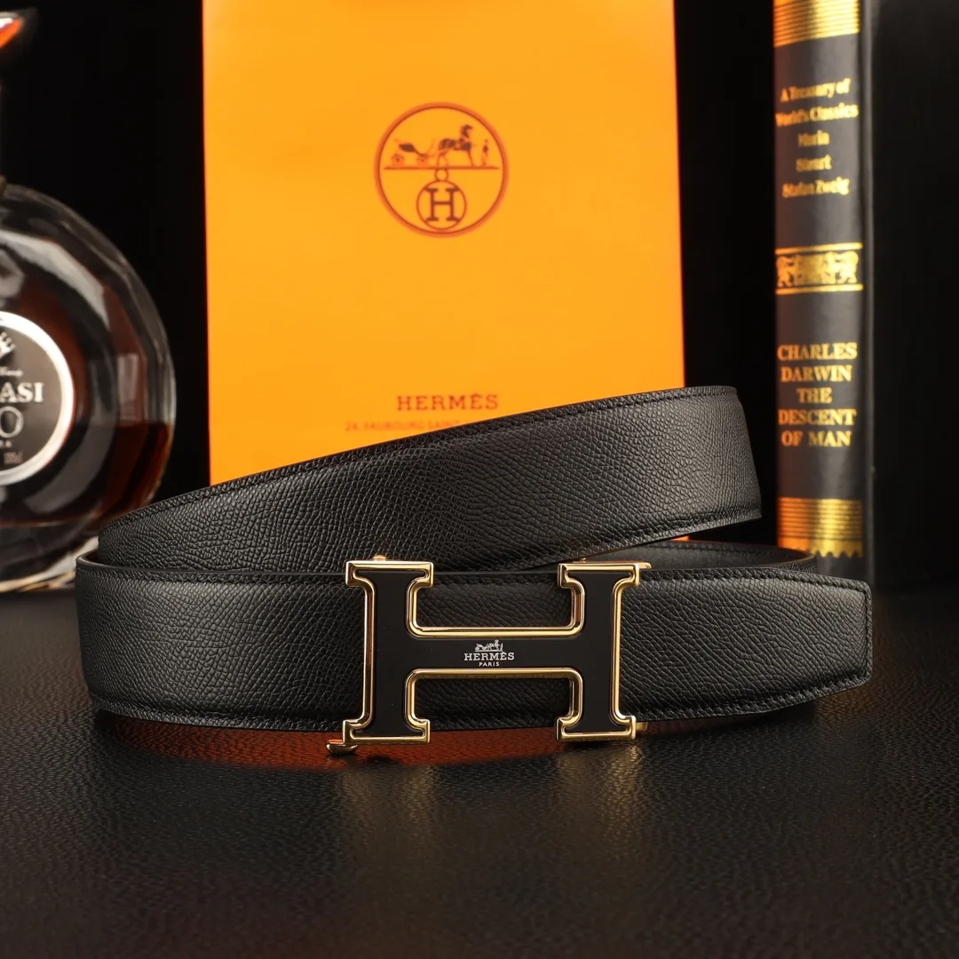 Hermes H Automatic Belt in Black · view 4