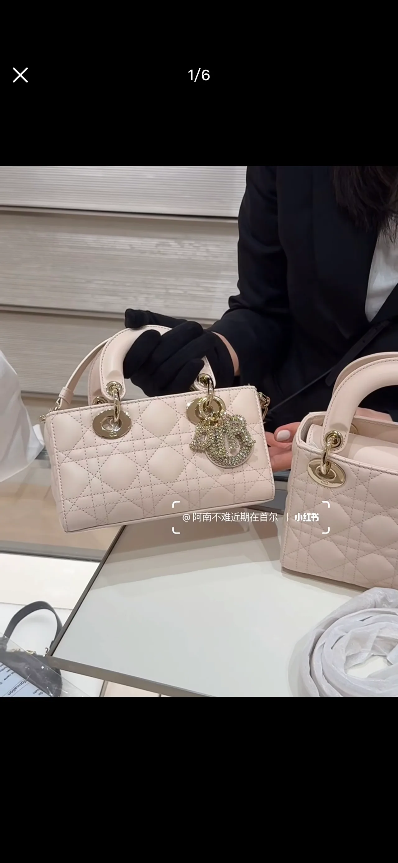 Dior Bow D-Joy Bag in Brown / Blue / Pink / White / Black · view 7