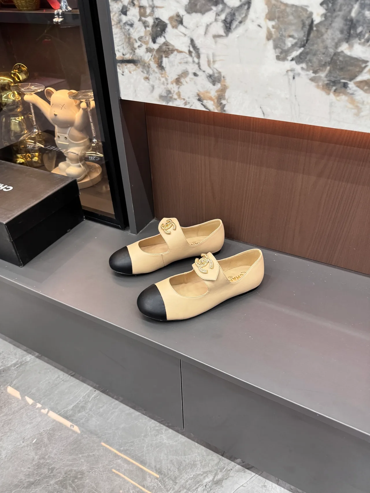 Chanel Mary Jane Flats in Black & White & Red · view 2
