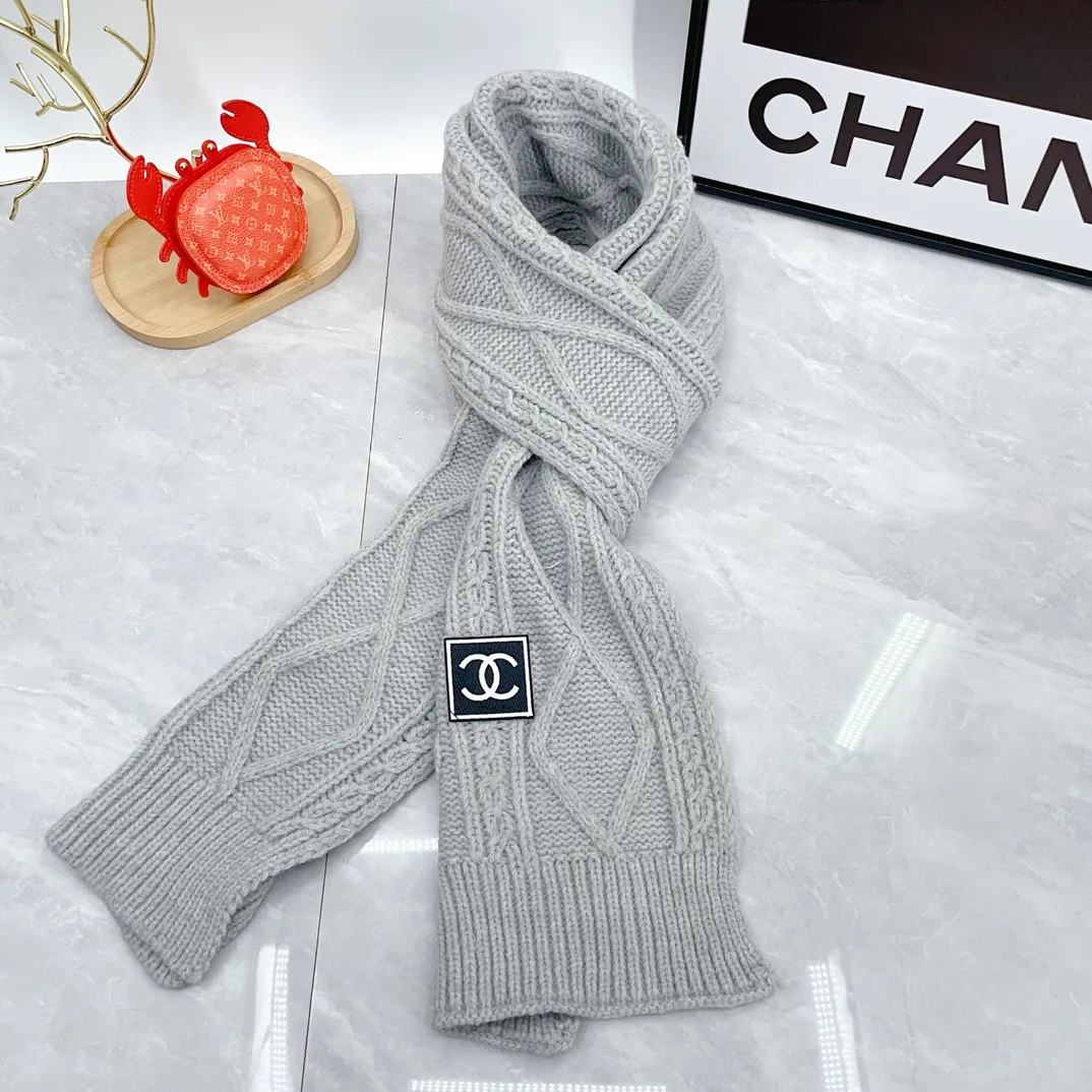 Chanel Wool Hat Scarf and Gloves Set in Grey · view 4