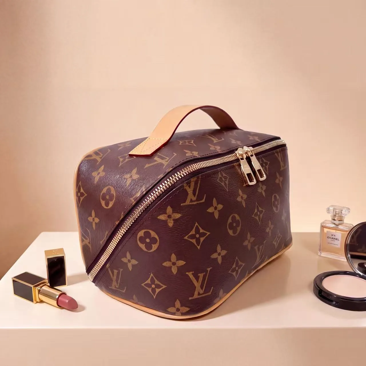 Louis Vuitton Monogram Travel Case in Brown · view 1