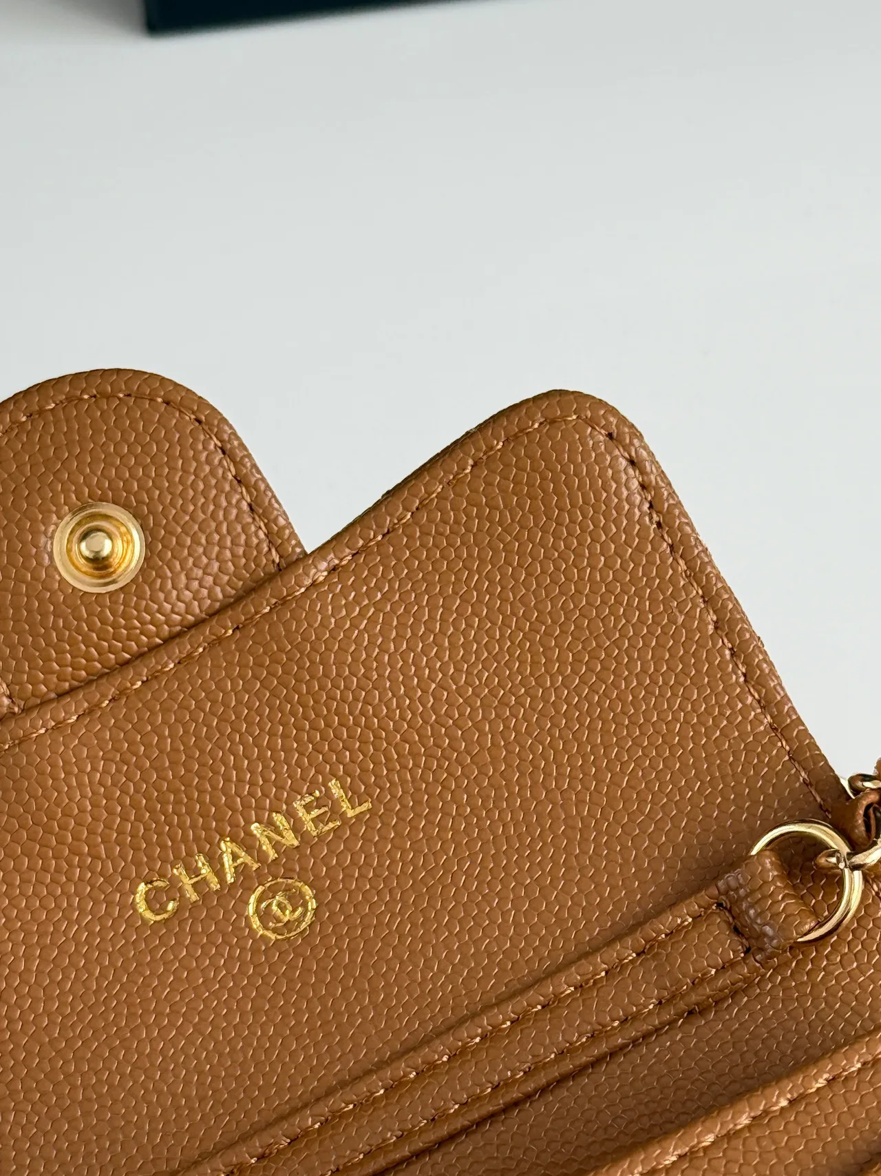 Chanel Quilted Wallet in Tan · view 7