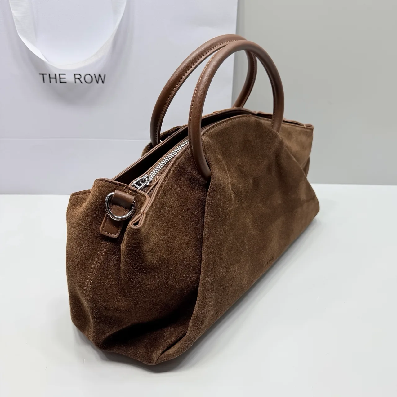 The Row Smooth Top-Handle Bag in Brown · view 6