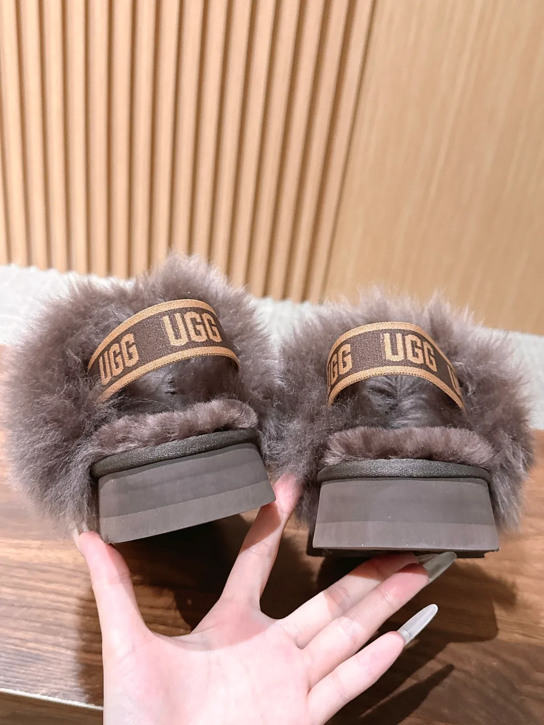 UGG Suede-Look Mules in Grey · view 8
