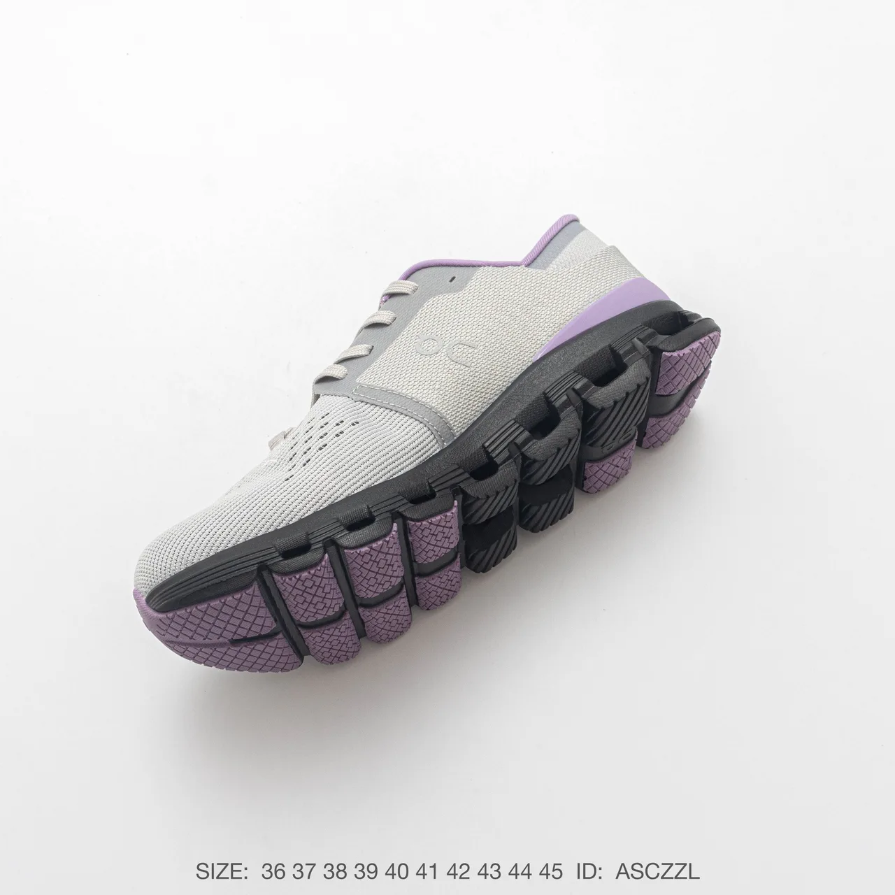 On Cloud X4 Mesh Lace-Up Running Shoes in Grey · view 4
