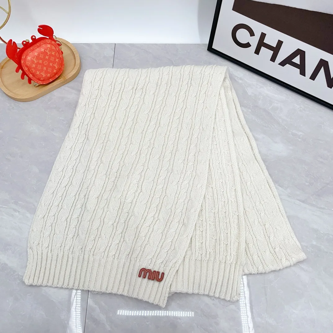 Miu Miu Wool Ribbed Hat Scarf and Gloves Set in White · view 3