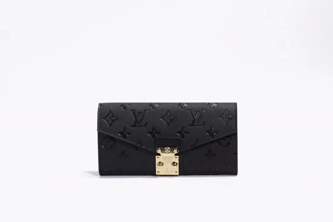Louis Vuitton Cowhide Long Wallet in Black · view 2