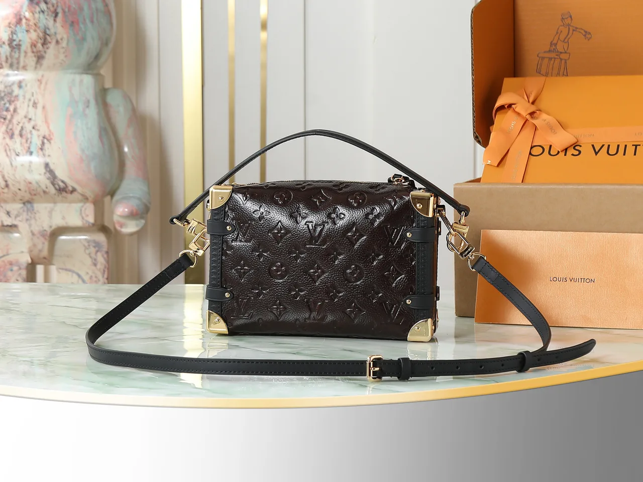 Louis Vuitton Leather Handbag in Brown · view 3