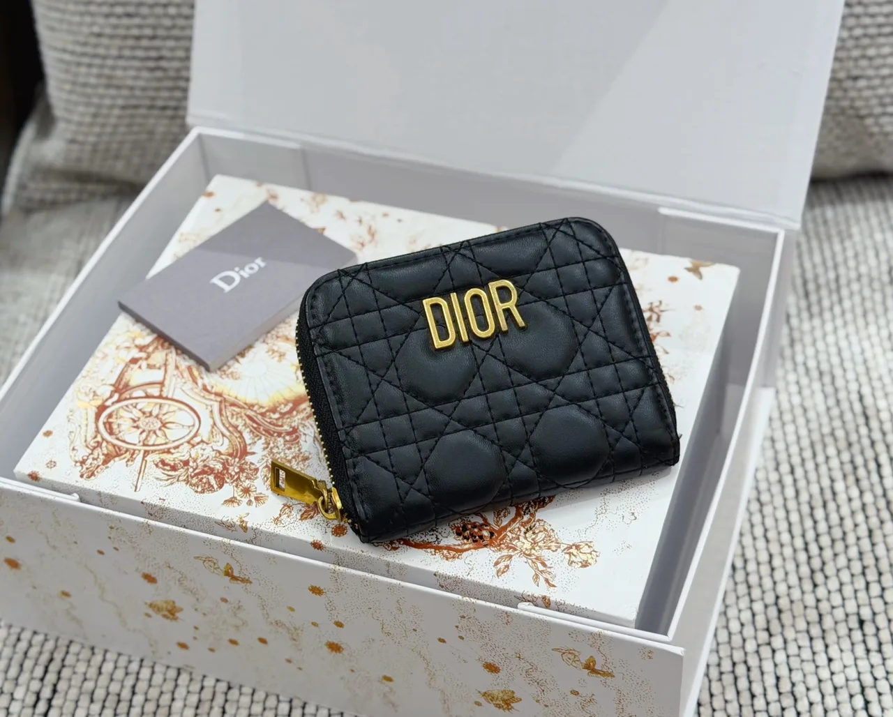 Dior Zip Wallet in Pink & Red & White & Beige & Black & Grey & Blue · view 5