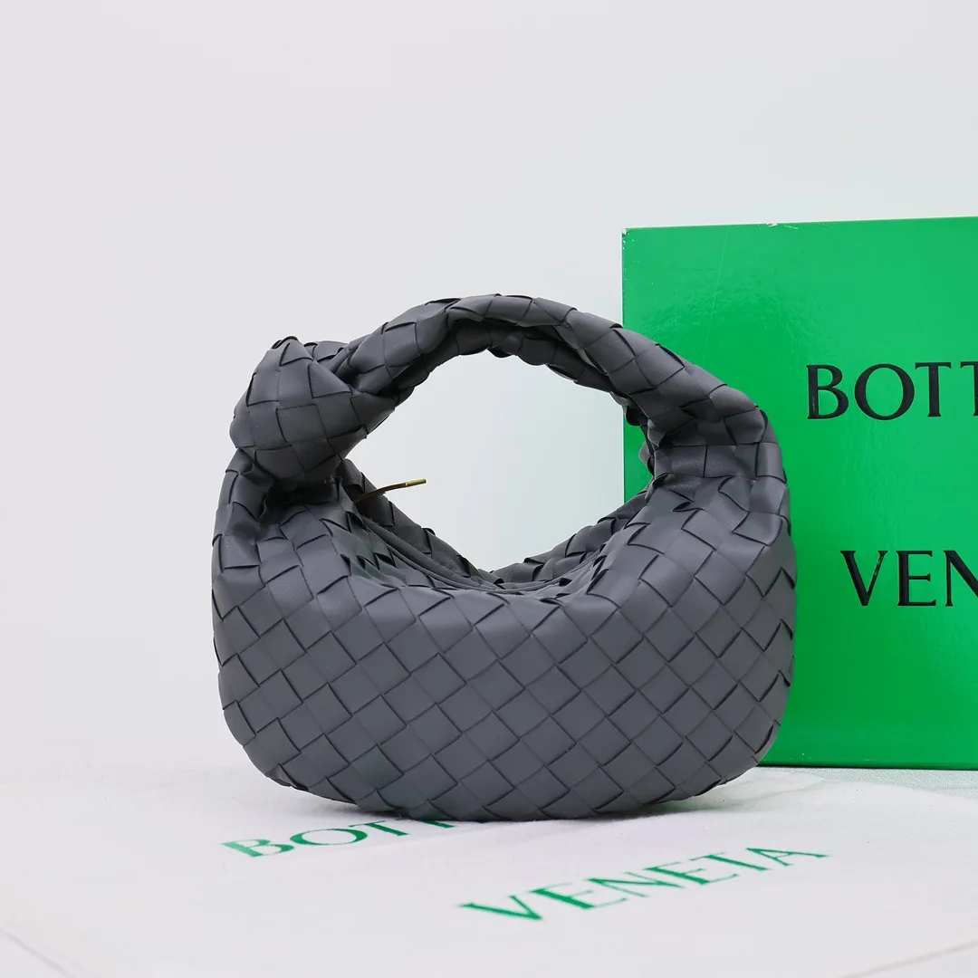 Bottega Veneta Sheepskin Smooth Woven Hobo Bag in Grey · view 1