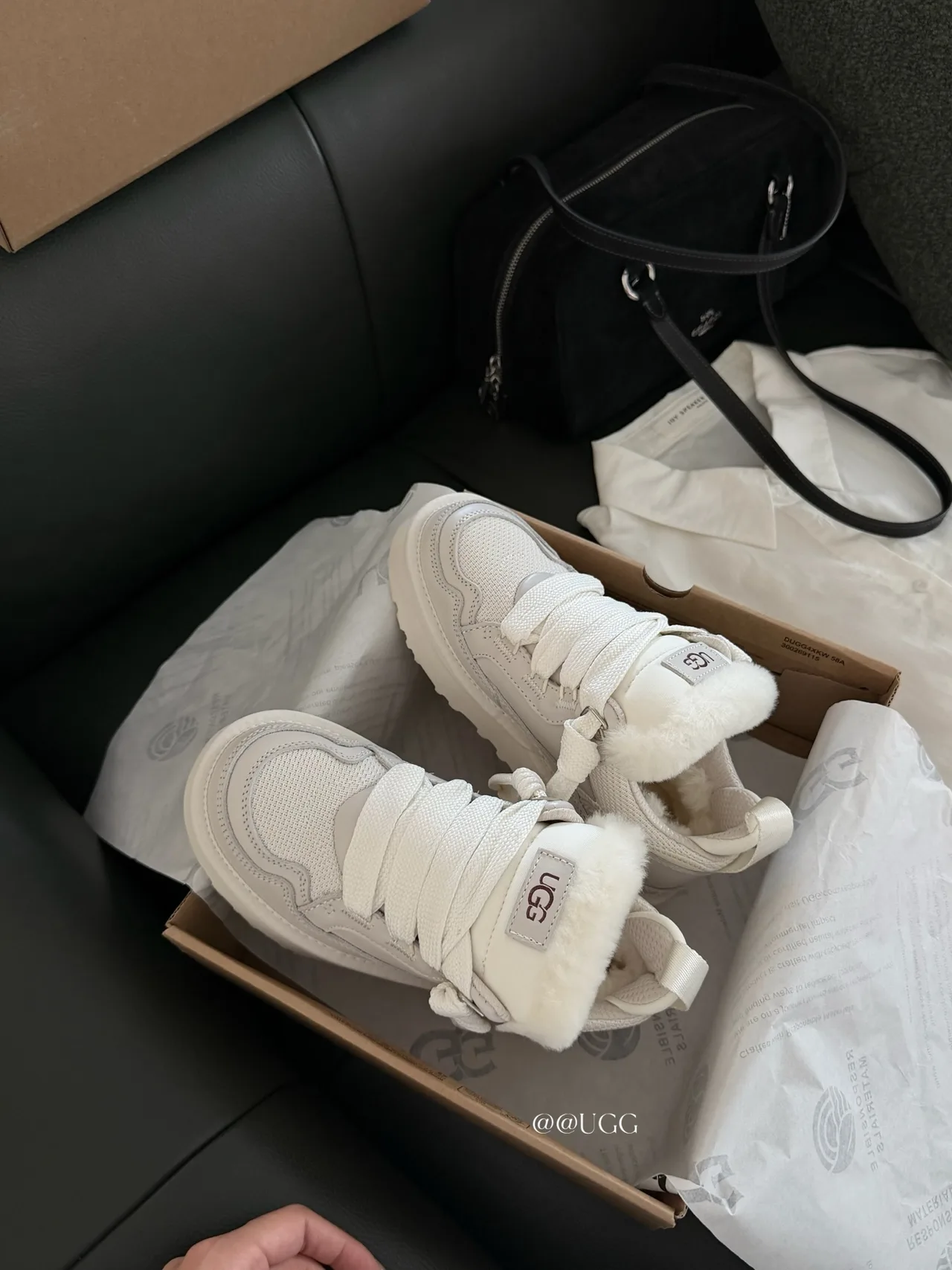 UGG Suede Canvas Sneakers in Grey · view 4