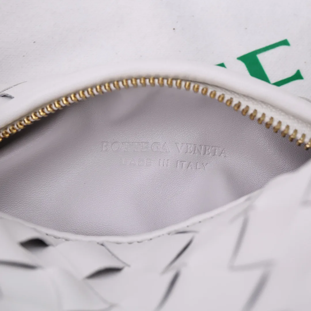 Bottega Veneta Sheepskin Woven Hobo Bag in White · view 8