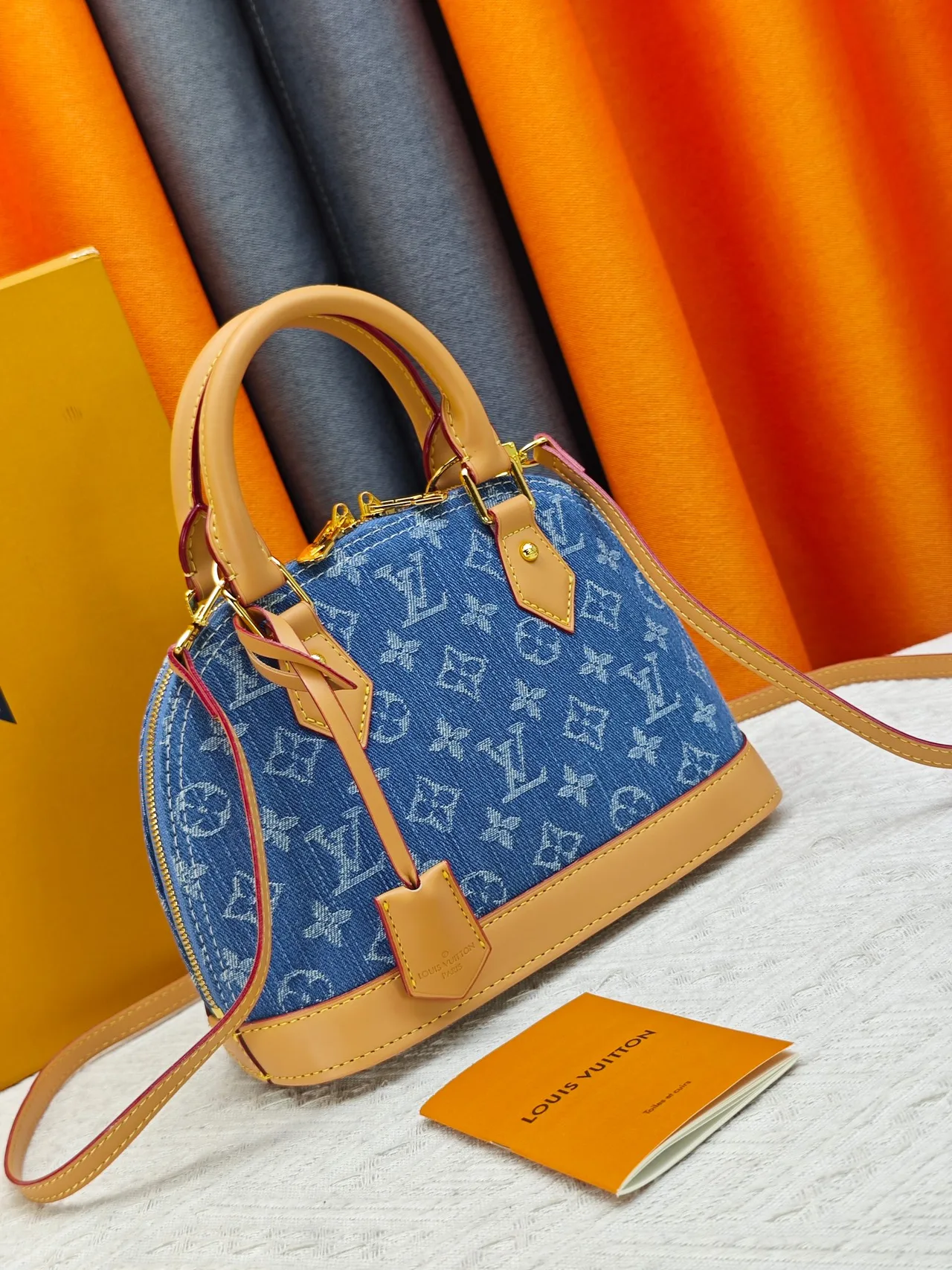 Louis Vuitton Canvas Top-Handle Bag in Blue · view 2