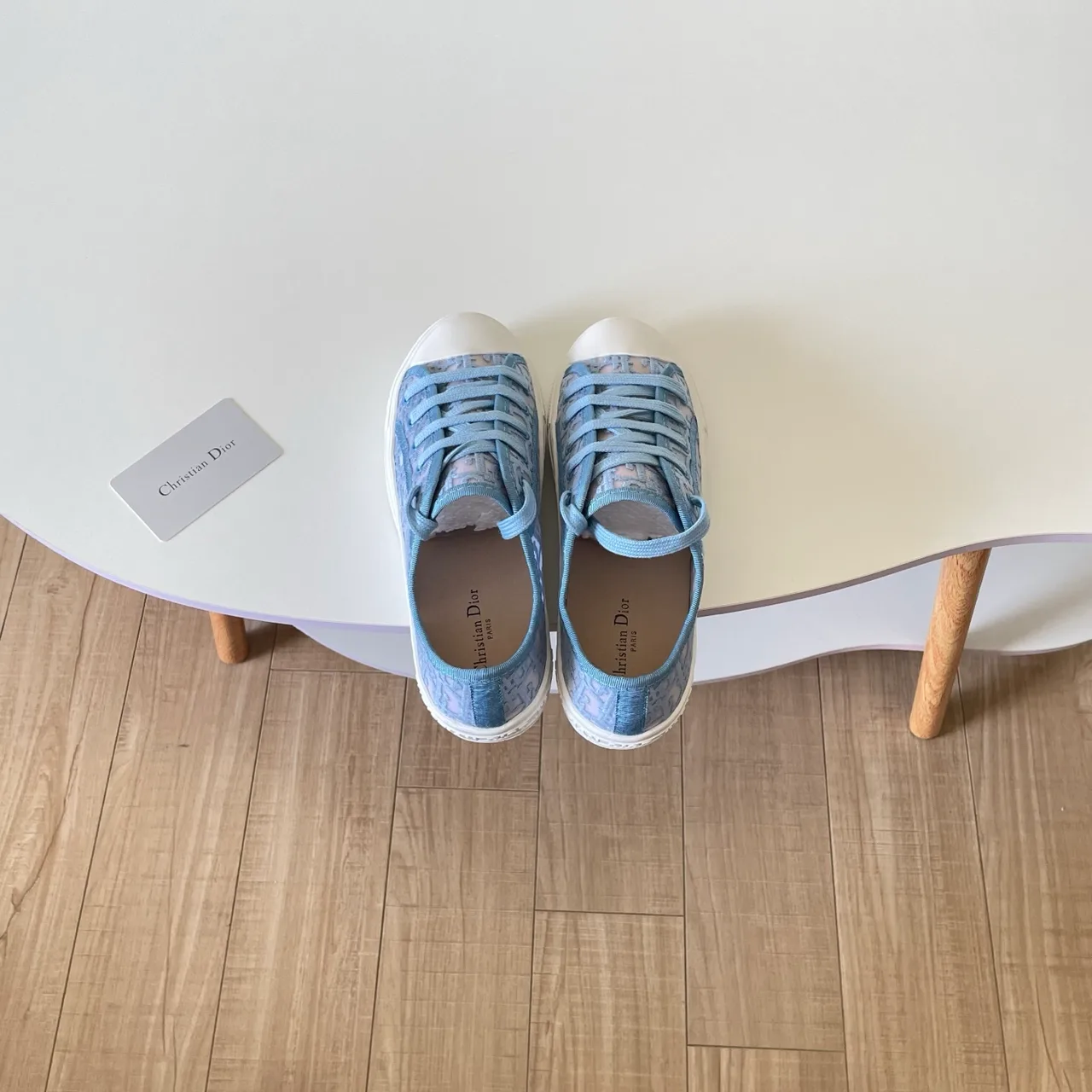 Dior Leather Sneakers in Blue · view 4