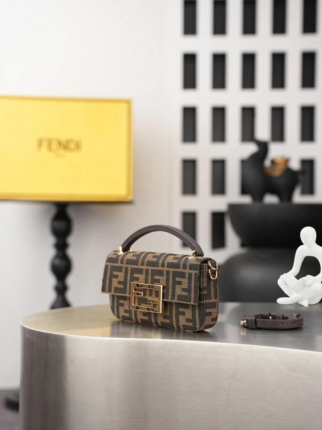 Fendi Baguette Crossbody Bag in Brown · view 2
