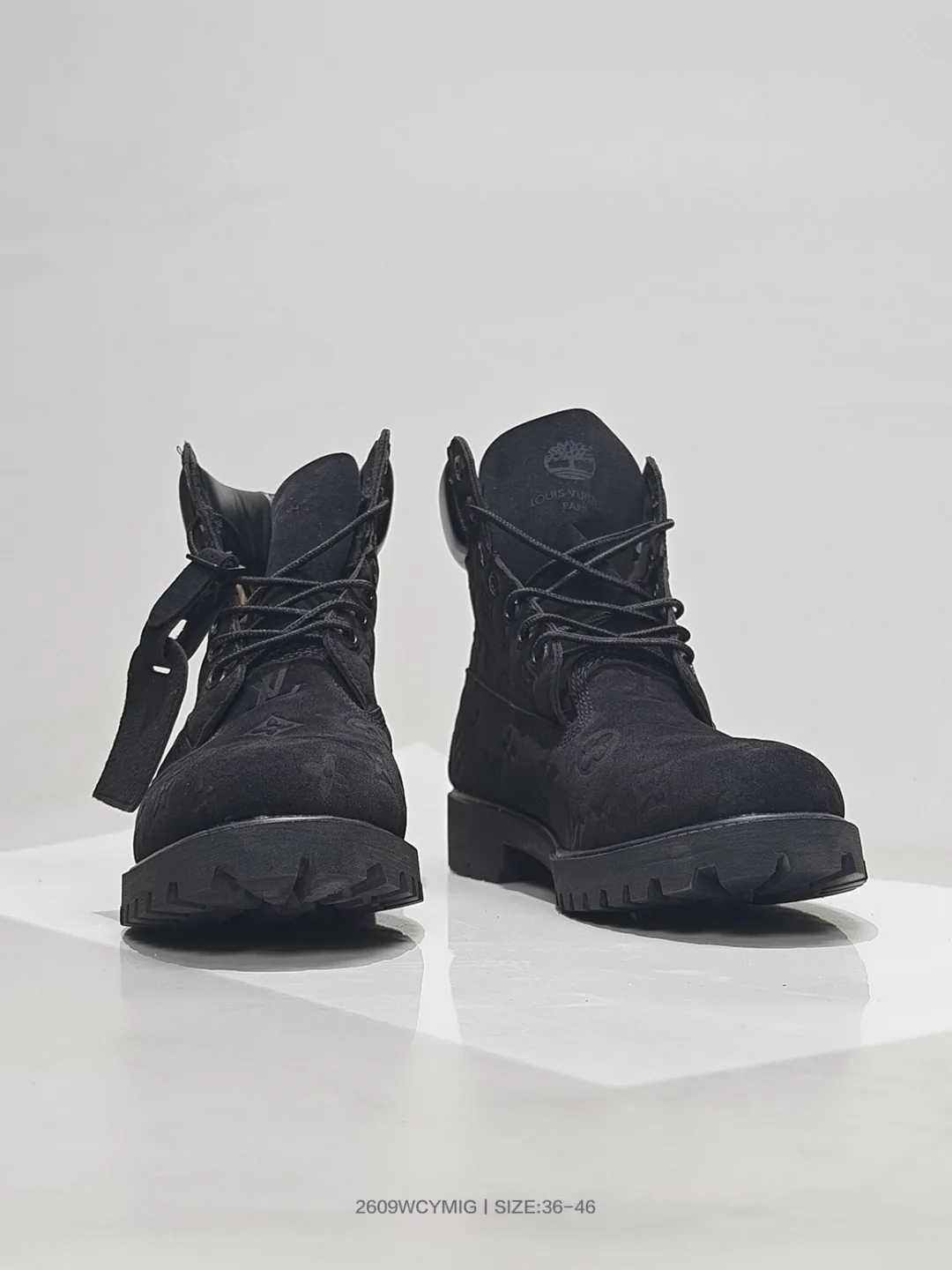 Timberland Lace-Up Boots in Black & Tan · view 1