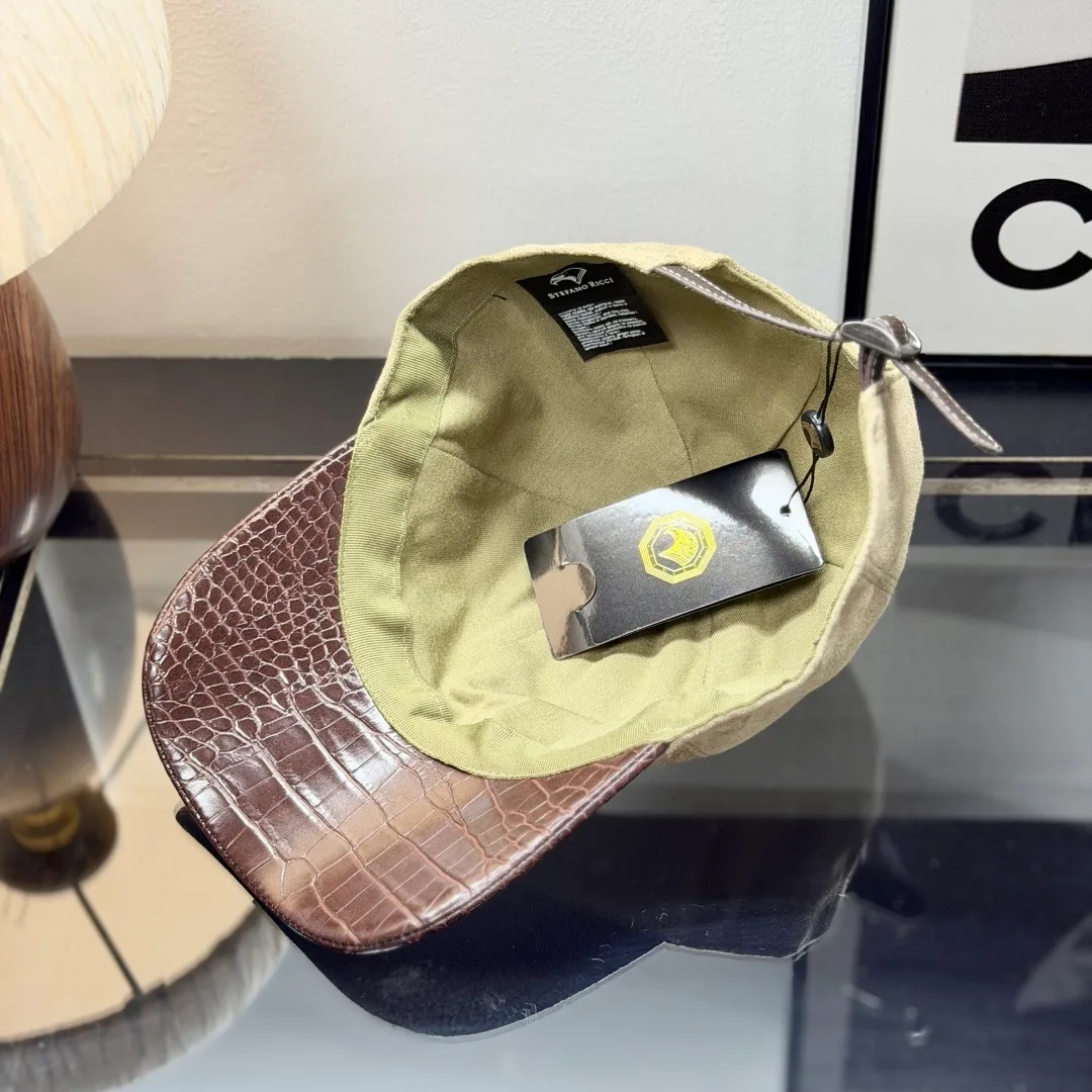 Stefano Ricci Panel-Bill Baseball Cap in Beige & Blue & Green & Grey & Brown · view 7