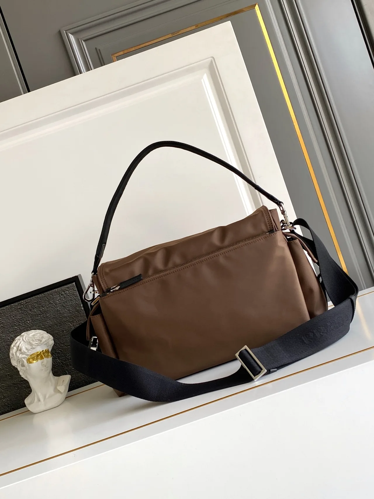 Prada Flap Shoulder Bag in Brown · view 3