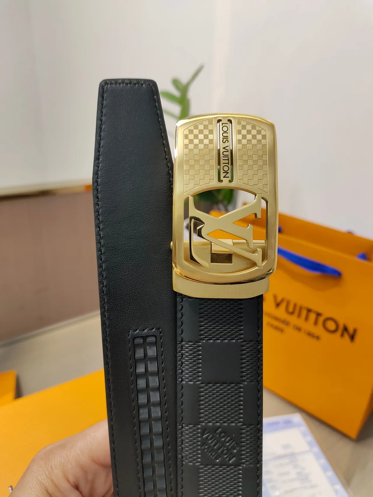 Louis Vuitton Calfskin Belt in Black · view 5