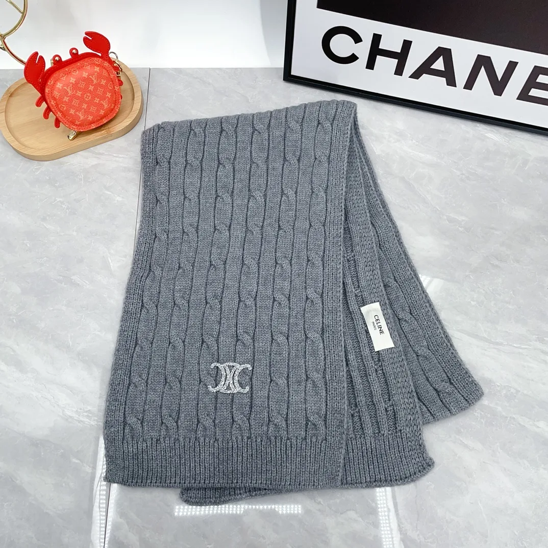 Celine Hat Scarf and Gloves Set in Grey · view 3