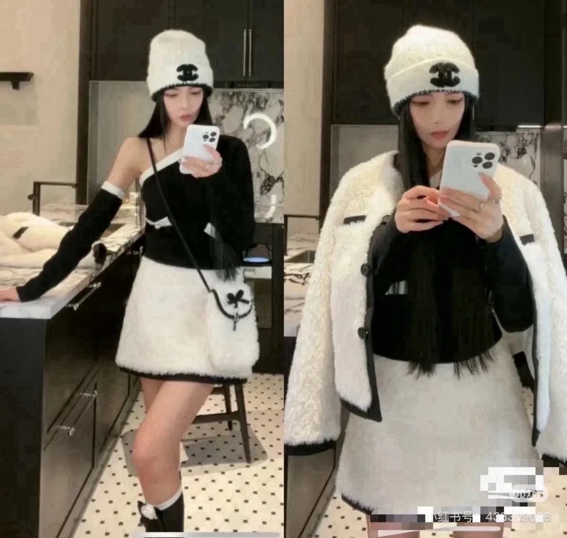 Chanel Knit Beanie in Cream · view 2