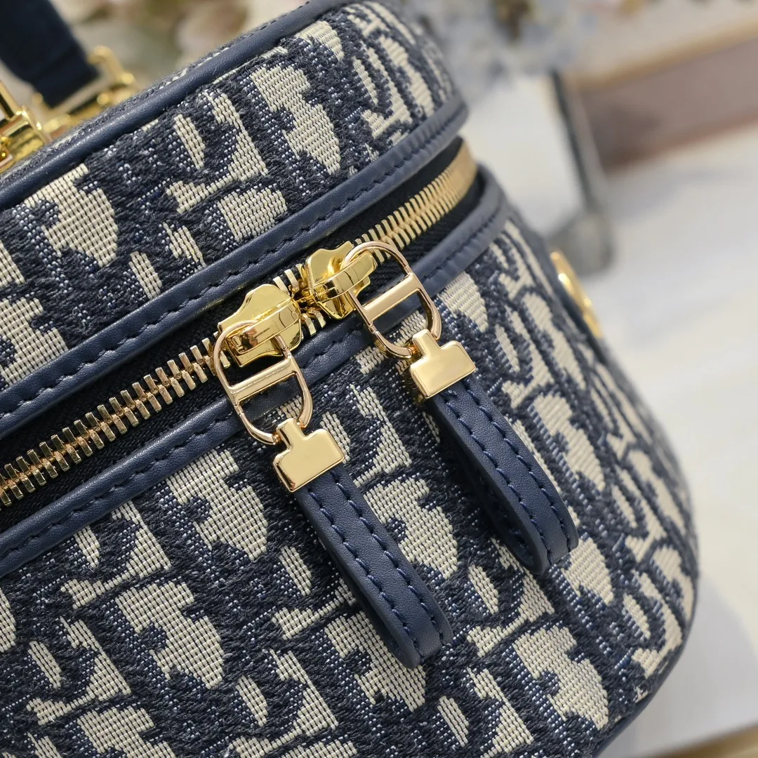 Dior Monogram Zip Vanity Case in Blue · view 6