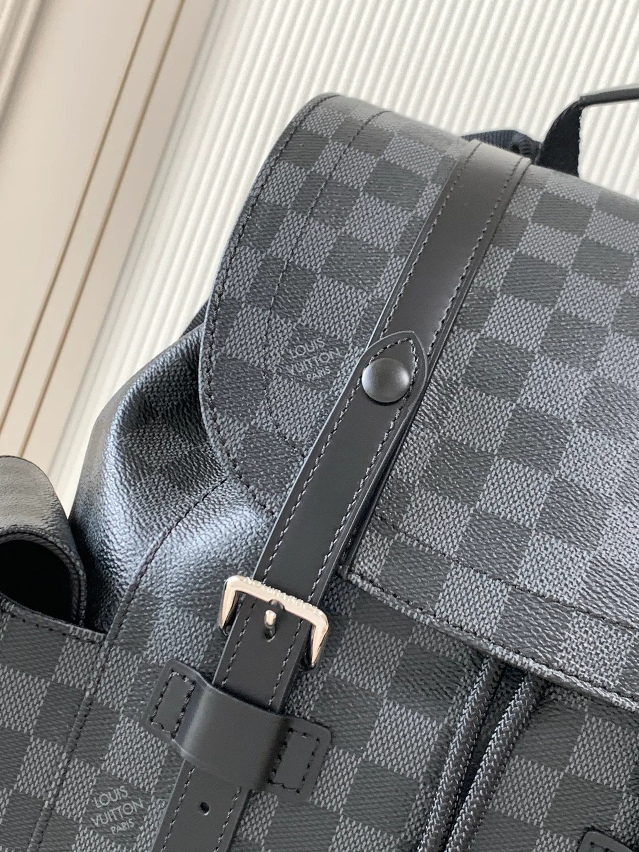 Louis Vuitton Check Backpack in Grey · view 5