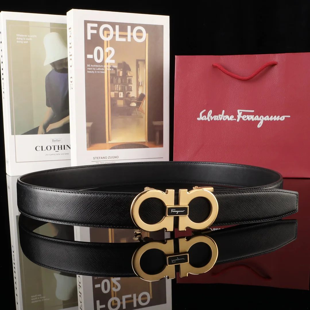 Ferragamo Gancini automatic belt in Black · view 8