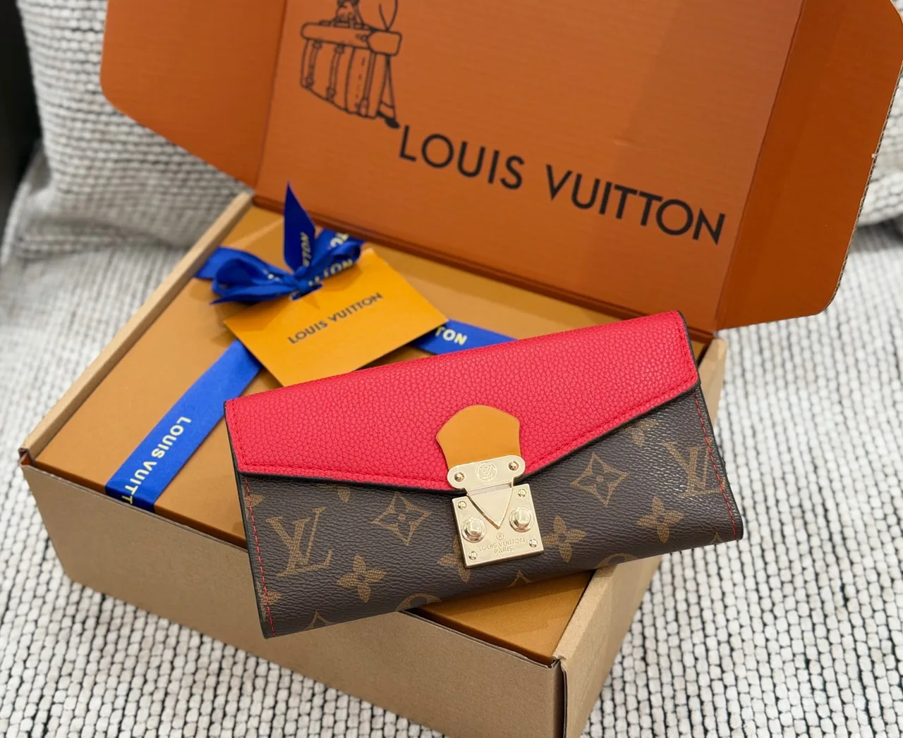 Louis Vuitton Long Wallet in Brown & White & Grey & Black · view 7
