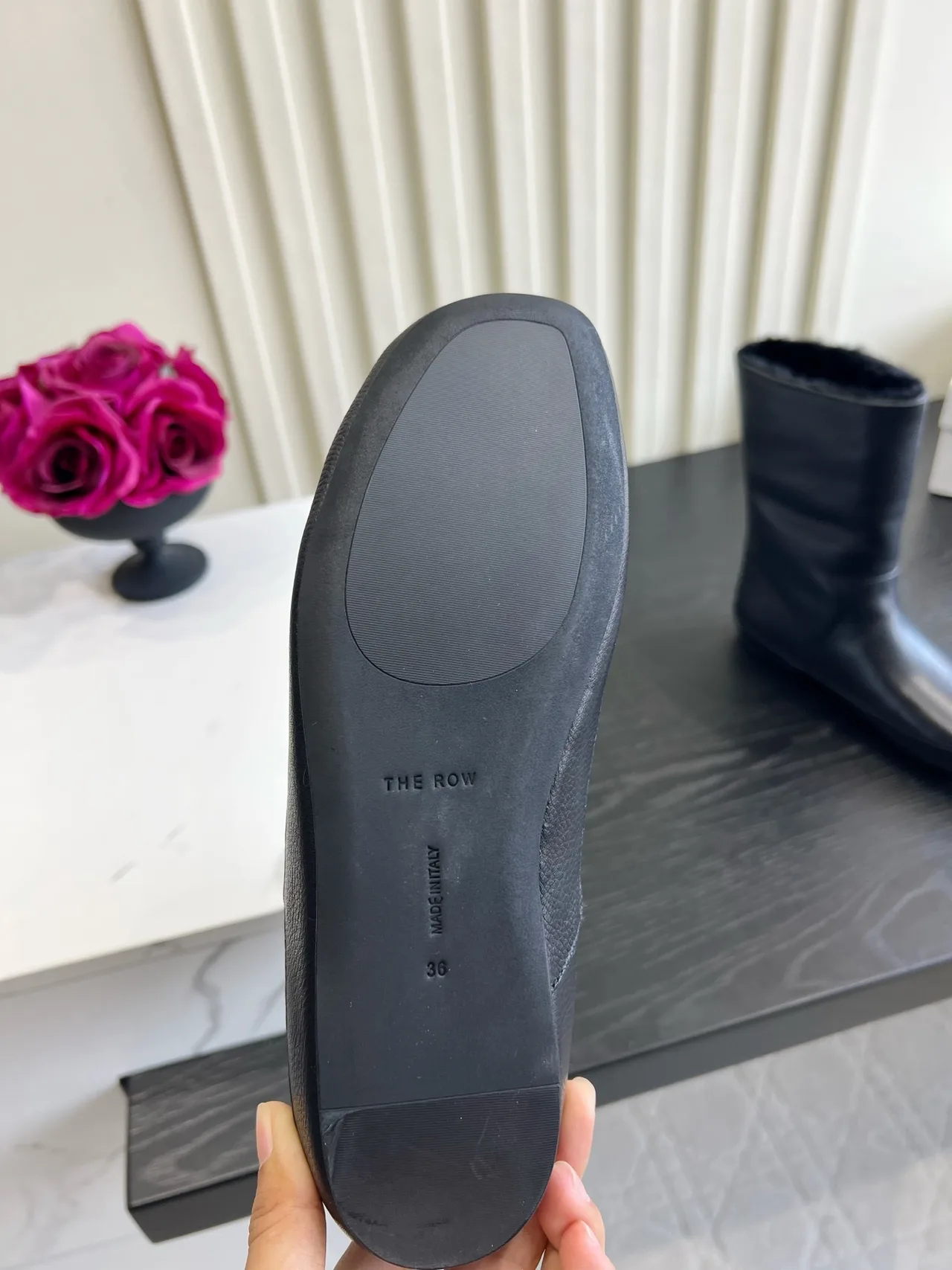 The Row Cowhide Boots in Black · view 5