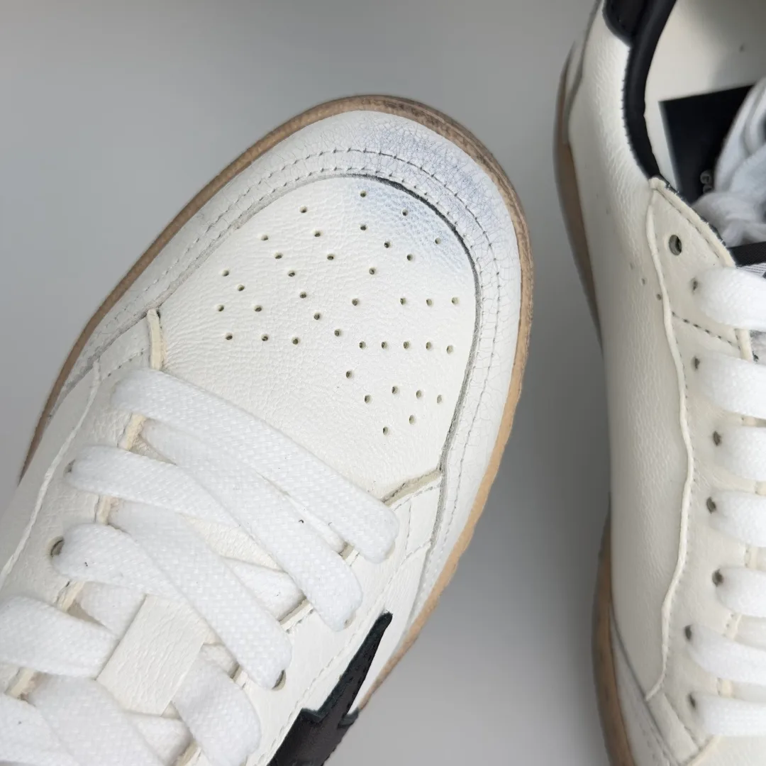 Golden Goose Cowhide Ball Star Sneakers in White · view 7