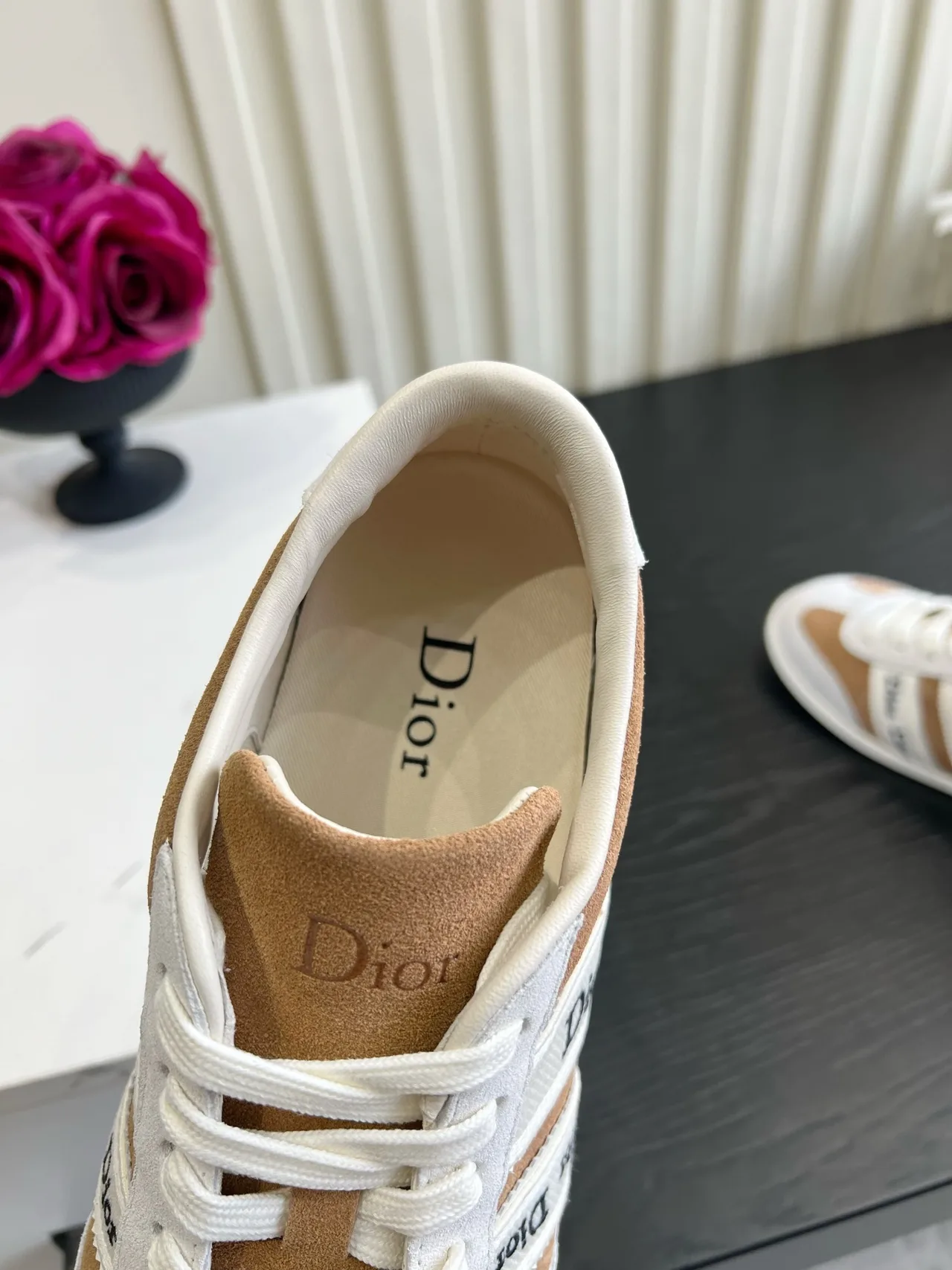 Dior Cowhide Wool Sneakers in White · view 8