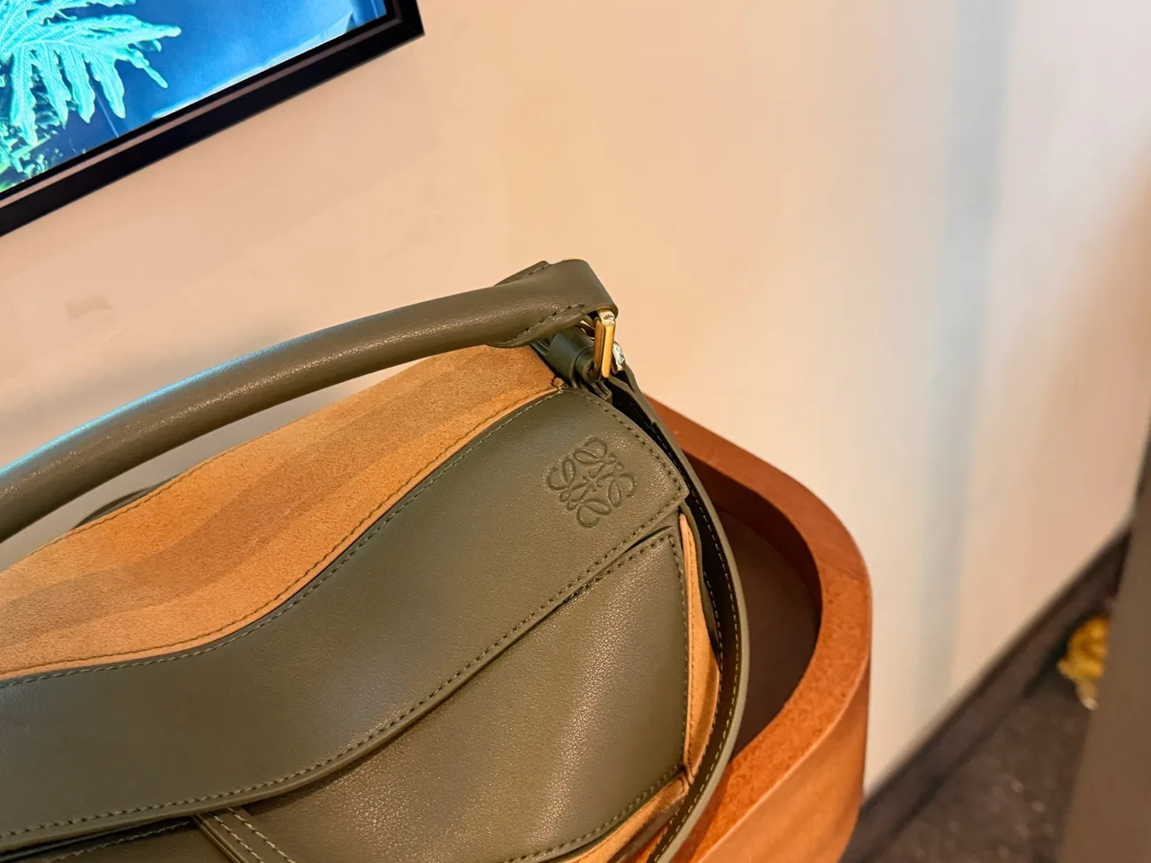 Loewe Shoulder Bag in Brown & Green · view 3