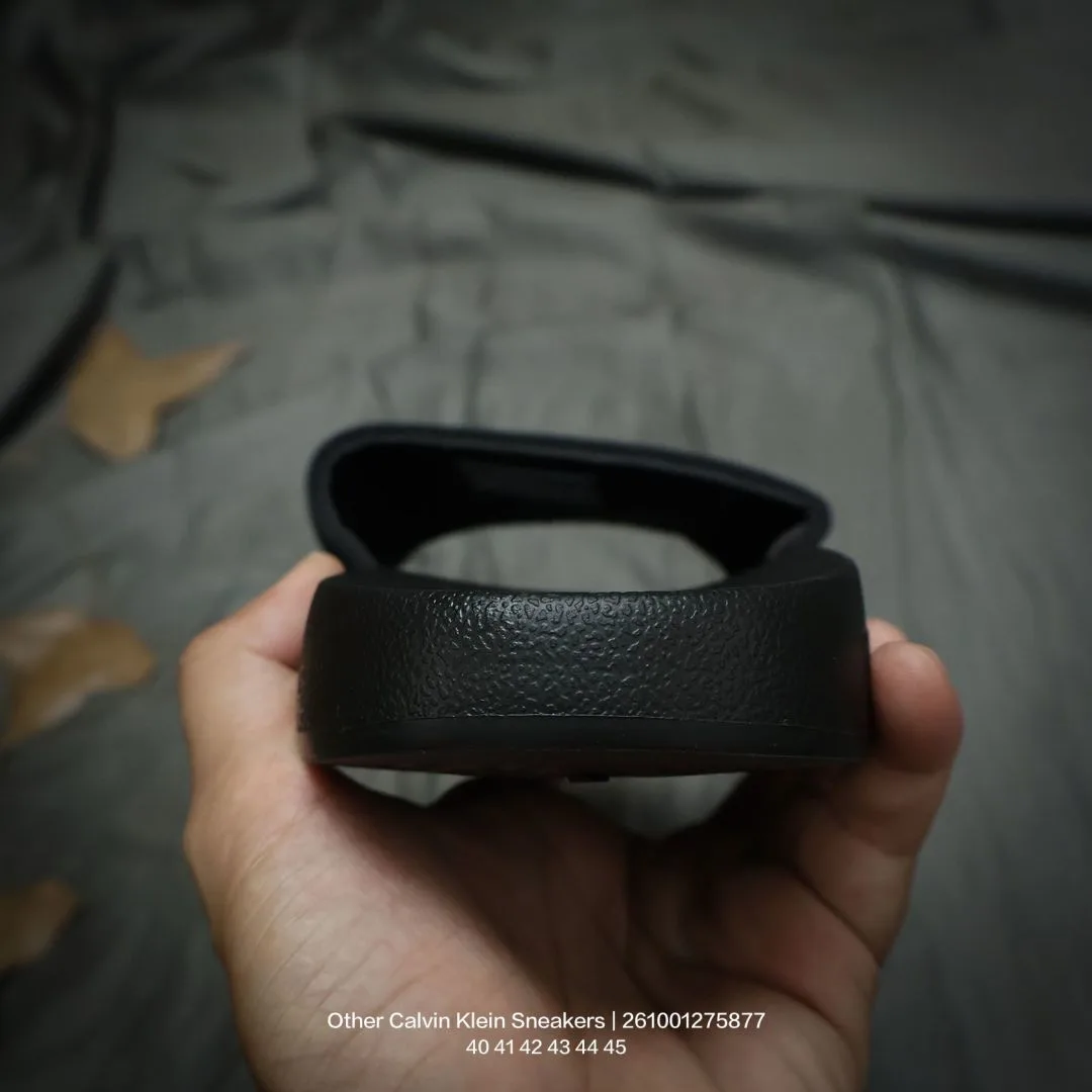 Calvin Klein CK Logo Slides in Black · view 5