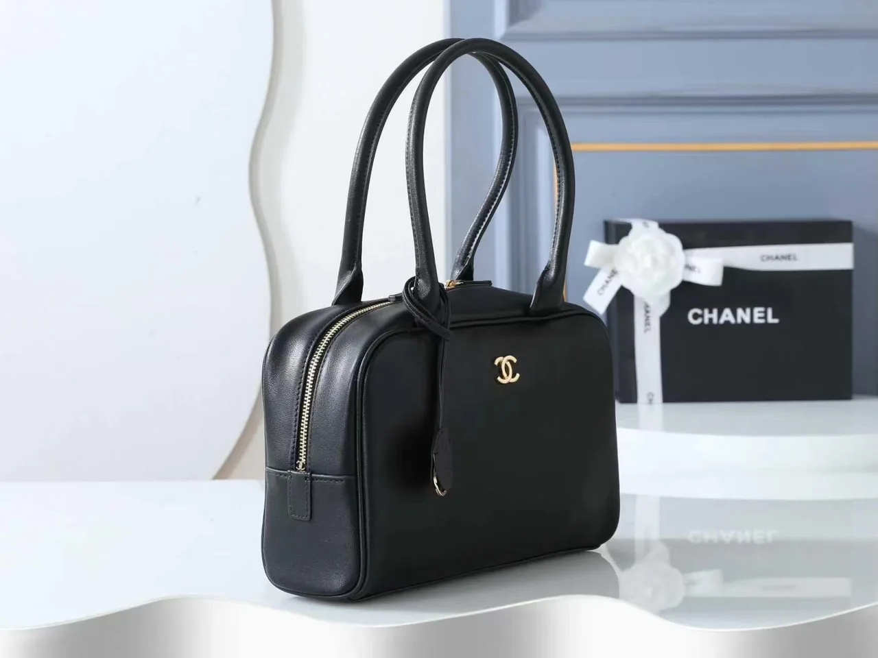 Chanel Quilted Shoulder Bag in Black · view 2
